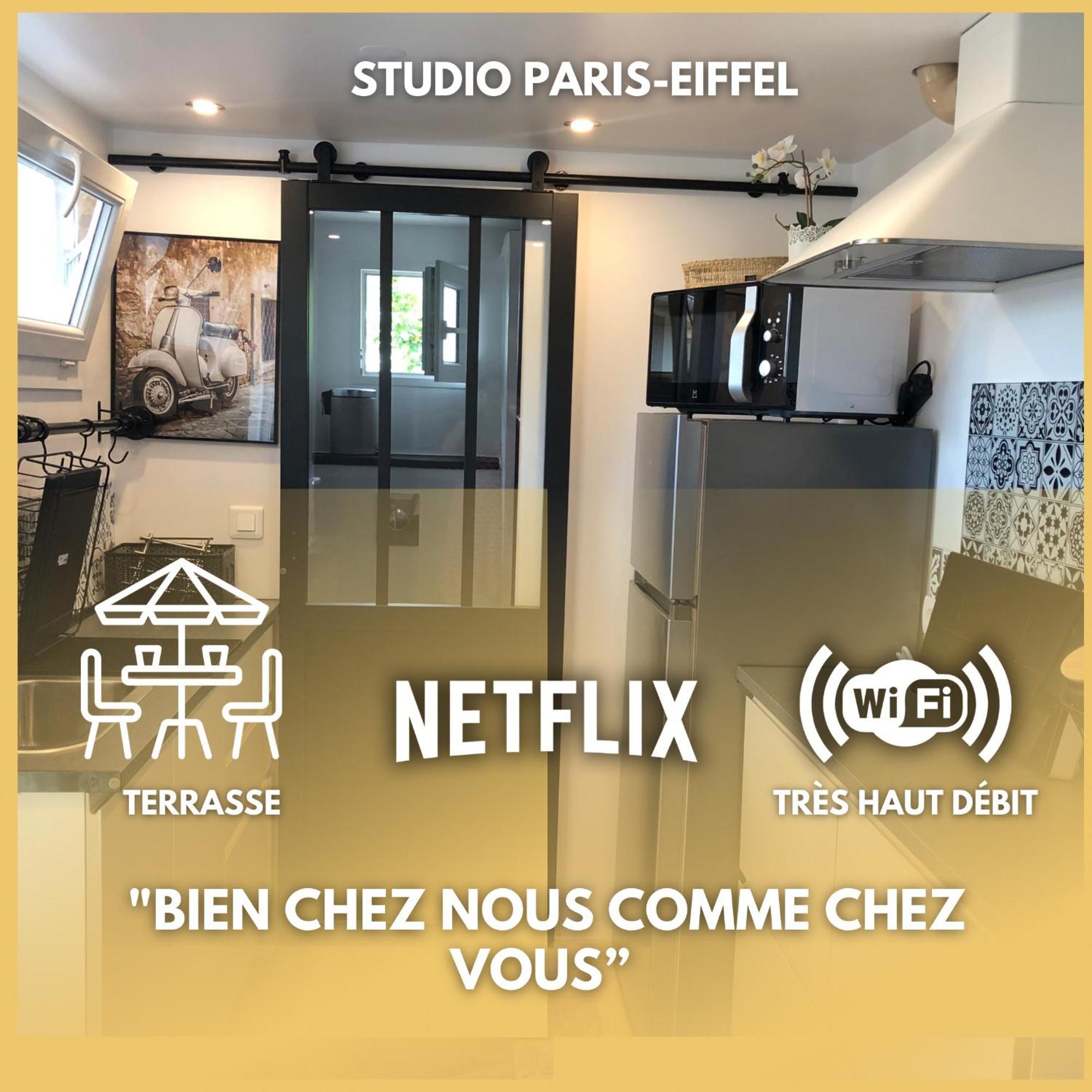 Paris-Eiffel, Bienvenue -Terrasse -Netflix Apartment Pantin Exterior foto
